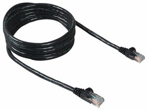 BELKIN COMPONENTS A3L791-10-BLK 10FT CAT5E PATCH CABLE, UTP, BLACK PVC JACKET, 24AWG, T568B, 50 MICRON, GOLD PLA