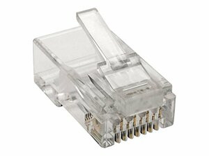TRIPP LITE N230-100-STR CAT6 RJ45 MODULAR CONNECTOR PLUG WITH LOAD BAR, SOLID/STRANDED CONDUCTOR ROUND C