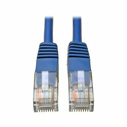 TRIPP LITE N002-001-BL 1FT CAT5E / CAT5  350MHZ MOLDED PATCH CABLE RJ45 M/M BLUE 1FT