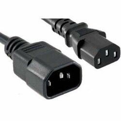 ENET SOLUTIONS, INC. C13C14-2F-ENC ENET C13 TO C14 2FT BLACK POWER EXTENSION CORD / CABLE 250V 18 AWG 10A NEMA IEC-