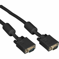 BLACK BOX EVNPS06B-0050-MM VGA VIDEO CABLE WITH FERRITE CORE, BLACK, MALE/MALE, 50-FT. (15.2-M)