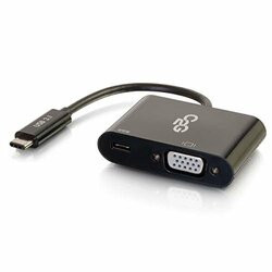 C2G 29533 C2G USB-C TO VGA VIDEO ADAPTER CONVERTER WITH POWER DELIVERY - BLACK - USB TO VG