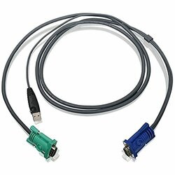 IOGEAR G2L5202U KVM CABLE - 4 PIN USB TYPE A - MALE - 15 PIN HD D-SUB (HD-15) - MALE - 6 FEET -