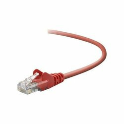 BELKIN COMPONENTS A3L791-20-RED-S 20FT CAT5E SNAGLESS PATCH CABLE, UTP, RED PVC JACKET, 24AWG, T568B, 50 MICRON, G