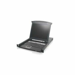 IOGEAR GCL1808 8 PORT 17  LCD COMBO KVM SWITCH.COMPUTER SELECTION VIA FRONT PANEL LED, OSD, AND