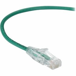 BLACK BOX C6APC28-GN-01 SLIM-NET CAT6A 28-AWG 500-MHZ STRANDED ETHERNET PATCH CABLE - UNSHIELDED, PVC, S