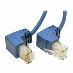 TRIPP LITE N201-SR2-BL 2FT CAT6 SLIM PATCH CABLE RIGHT ANGLE