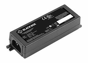 BLACK BOX LPJ001A-T-R2 10/100/1000BASE-T RJ45 POE+ GIGABIT ETHERNET INJECTOR - 802.3AT, 1-PORT
