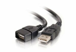C2G 52106 1M USB 2.0 A MALE TO A FEMALE EXTENSION CABLE - BLACK (3.3FT)