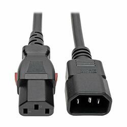 TRIPP LITE P004-L02 POWER EXTENSION CORD CABLE C14 TO LOCKING C13 M/F 18 AWG 10A 2FT