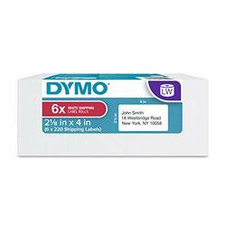 DYMO 2050811 DY LW 2-1/8IN X 4IN WHT SHIP 220CT 6PK (30323)