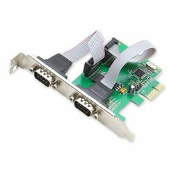 SYBA MULTIMEDIA INC SI-PEX15037 PCIE 2X PORT SERIAL DB9 CARD, WCH CH382