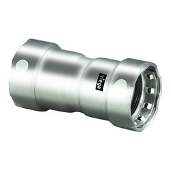 Viega MegaPress 1-1/2 Stainless Steel 304 Coupling w/Stop - Double Press Connection - Smart Connect Technology