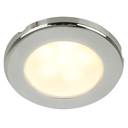 Hella Marine EuroLED 75 3 Round Screw Mount Down Light - Warm White LED - Stainless Steel Rim - 12V
