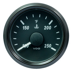 VDO SingleViu 52mm (2-1/16) Water Temp. Gauge - 250&deg; F - 291-22 OHM