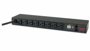APC BY SCHNEIDER ELECTRIC AP7801B RACK PDU, METERED, 1U, 20A, 120V, (8) 5-20