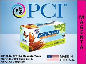PCI CF513A-PCI PCI USA REMAN HP 204A CF513A MAGENTA TONER CARTRIDGE 900 PAGE YIELD CF513 FOR HP
