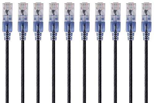 MONOPRICE, INC. 15149 SLIM CAT6A CABLE - 10PK 1FT BLACK