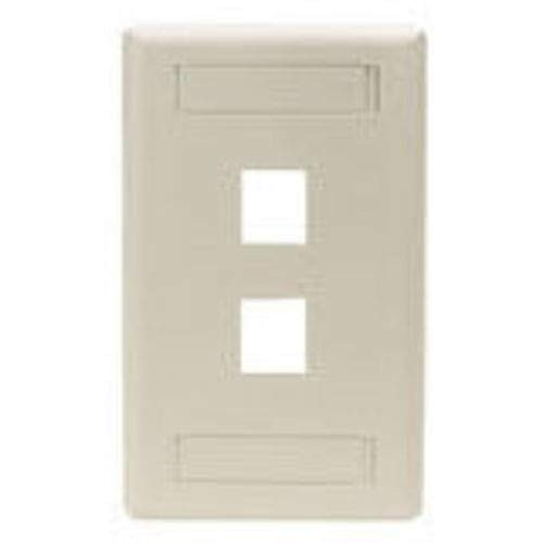 BLACK BOX WPT462 GIGASTATION2 WALLPLATE, 2-PORT SINGLE-GANG, OFFICE WHITE