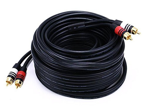 MONOPRICE, INC. 2867 RCA PLUG/2 RCA PLUG M/M CABLE- BLACK35FT