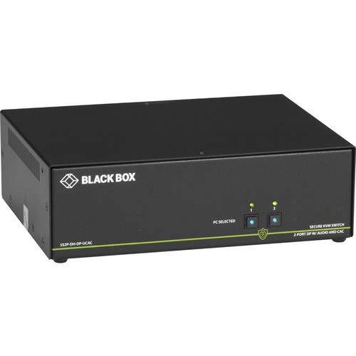 BLACK BOX SS2P-DH-DP-UCAC SECURE NIAP 3.0 KVM SWITCH - DUAL-HEAD, DISPLAYPORT, CAC, 4K, 2-PORT
