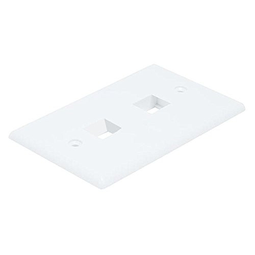 MONOPRICE, INC. 6727 WALL PLATE FOR KEYSTONE, 2 HOLE - WHITE