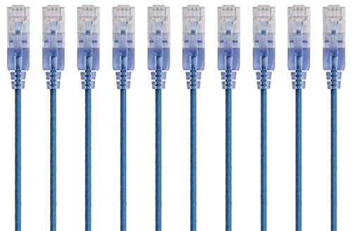 MONOPRICE, INC. 15154 SLIM CAT6A CABLE - 10PK_ 3FT BLUE
