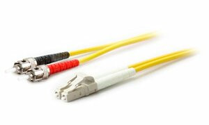 ADD-ON ADD-ST-LC-2M9SMF THIS IS A 2M LC (MALE) TO ST (MALE) YELLOW DUPLEX RISER-RATED FIBER PATCH CABLE.