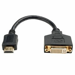 TRIPP LITE P132-08N 8IN HDMI TO DVI CABLE ADAPTER CONVERTER HDMI MALE TO DVI-D FEMALE 8INCH