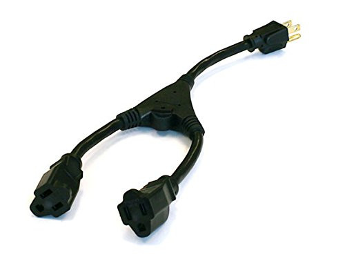 MONOPRICE, INC. 5308 CORD SPLITTER CABLE - 14IN - BLACK