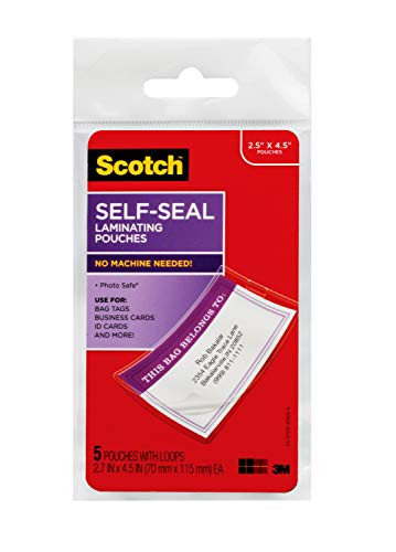 3M DISPLAY MATERIALS AND SYSTE LS853-5G SELF-SEALING LAMINATING POUCHES FOR BAG