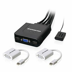 IOGEAR GCS72MDPKIT 2-PORT CABLE VGA KVM WITH MINI DISPLAYPORT ADAPTERS