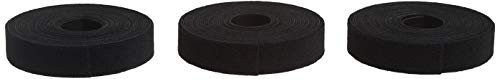 MONOPRICE, INC. 21887 MONOPRICE 3-PACK HOOK & LOOP FASTENING TAPE 5 YARD/ROLL_ 0.75-INCH - BLACK