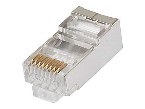 MONOPRICE, INC. 7301 8P8C RJ45 SHIELDED PLUG FOR STRANDED CAT6 ETHERNET CABLE, 100 PCS/PACK