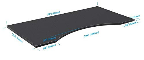 MONOPRICE, INC. 21603 WORKSTREAM BY MONOPRICE TABLE TOP FOR SIT-STAND HEIGHT ADJUSTABLE DESK_ 5FT BLAC