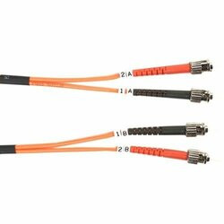 BLACK BOX FO625-001M-STST FIBER PATCH CABLE 1M MM 62.5 ST TO ST