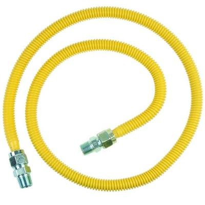 T&S Brass BCSSC4460 1/2 in. MIP x 1/2 in. MIP x 60 in. ProCoat Gas Appliance Connector 5/8 in. OD (93,200 BTU)