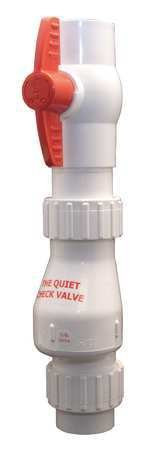 ZOELLER Z300048  Valve,Quiet Check 2"Pvc/Union/Ball Valve/SOC/White