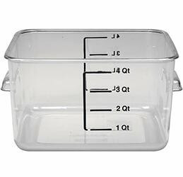 RUBBERMAID COMMERCIAL PROD. RCP6304CLE CONTAINER,CLR 4QT SPC SVR