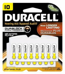 DURACELL PRODUCTS COMPANY DURDA10B16ZM10 BATTERY,HEAR AID #10,16PK
