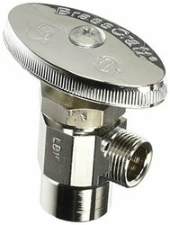T&S Brass 1/2 in. Nominal Sweat Inlet x 3/8 in. O.D. Compression Outlet Multi-Turn Angle Valve R19XC1