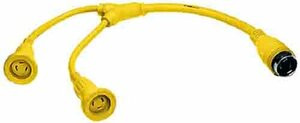 HUBBELL HBL64CM57 Y ADAPTER 2-30A W/1-50/125 RE