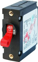 BLUE SEA SYSTEMS661-7229 CIRC/BREAK 50AMP RED TOGGLE