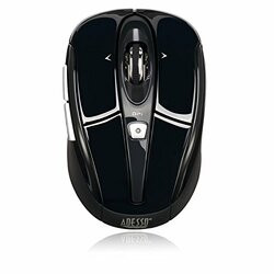 ADESSO IMOUSES60B ADESSO BLACK 2.4GHZ WIRELESS OPTICAL MINI MOUSE,  WITH PROGRAMMABLE DRIVER, 4-WA