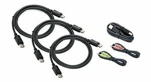 IOGEAR G2L9302U TRIPLE VIEW DISPLAYPORT CABLE SET WITH USB AND AUDIO