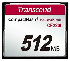 TRANSCEND INFORMATION TS512MCF220I 512MBINDUSTRIALCOMPACTFLASHCARD(UDMA5),WIDETEMPERATURE-40C85C,SLCSAMSUNG21NM