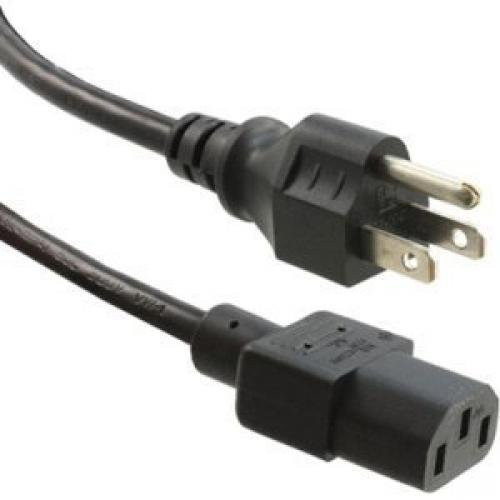 UNIRISE USA, LLC PWCD-515PC13-15A-06F-BLK 6FT BLACK DESKTOP/ MONITOR/ TV POWER CORD, 5/15P-C13, SJT, 15AMP, 125V
