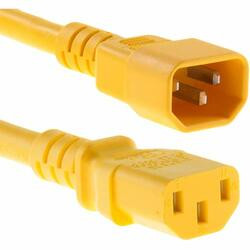 UNIRISE USA, LLC PWRC13C1408FYLW 8FT YELLOW C13-C14 PDU/ SERVER ULTRA FLEXIBLE POWER CORD, SVT, 10AMP, 250V