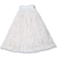 Rubbermaid 104652 Commercial Economy Cut-End Cotton Wet Mop Head, 1-inch Headband, 24-ounce, White