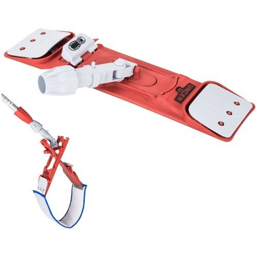 Unger 132354 Restroom MopHolder, Nylon Head, 16", Red
